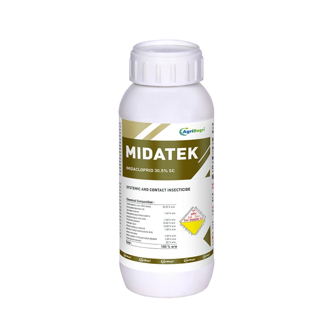 Midatek - Imidacloprid 30.5% SC, Systemic Action Insecticide Effective Against Chewing and Sucking Insects