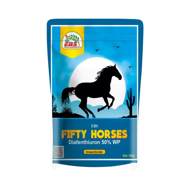 EBS Fifty Horeses Diafenthiuron 50% WP Board Spectrum Insecticide, Control Various Insect Pests and Mites