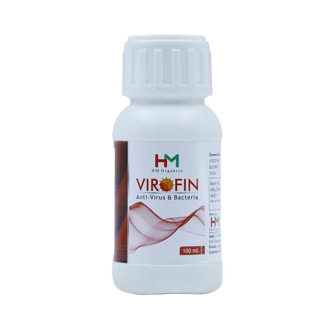 HM Organics Virofin Anti Virus And Bacteria Product For Plants Used In Farms.