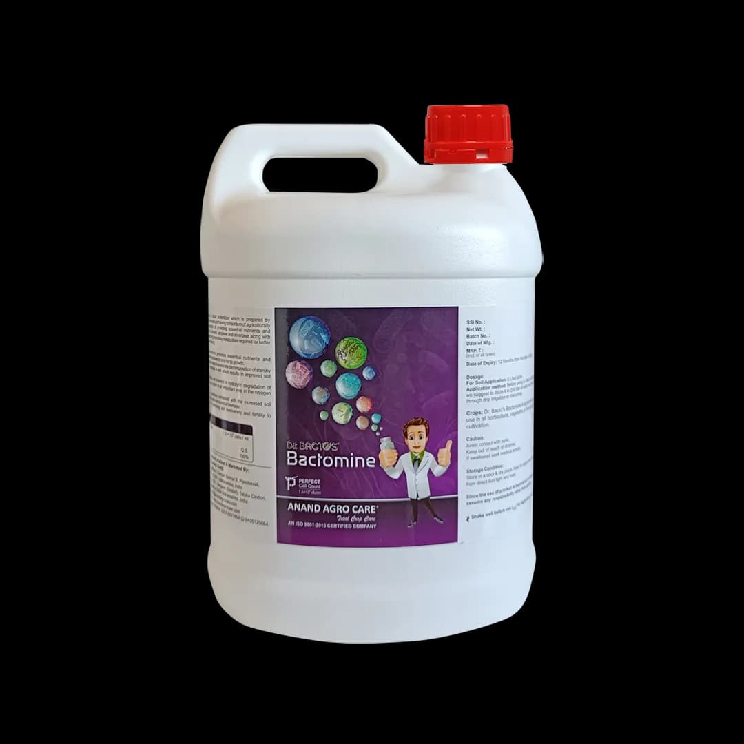 Aanad Agro Dr. Bacto's Bactomine, Liquid Biofertilizer, Helps In Restoring Soil Biodiversity and Fertility to Improve Crop Yield