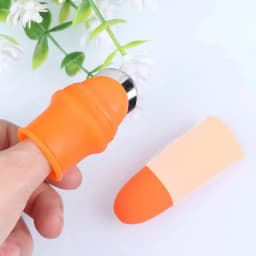 Radhe Premium Silicone Thumb Cutter With Finger Protection, Plucking Device For Cutting Vegetable and Fruit Scraper (Pack of 5) 2